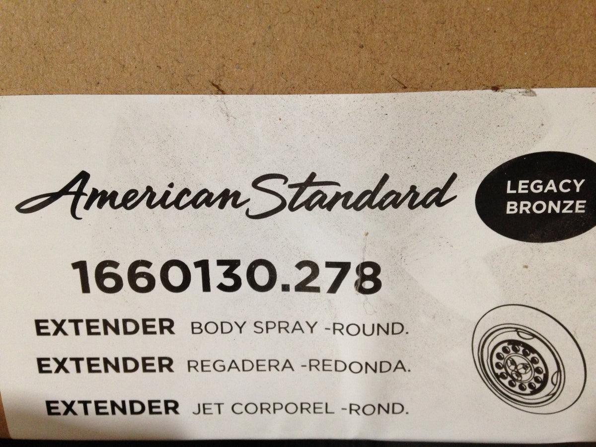 American Standard 1660130.278 Extender Round Body Spray Legacy Bronze