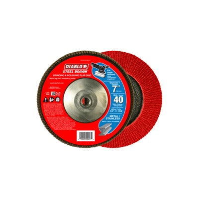 DIABLO Freud DCX070040B01F 7 Inch 40 Grit Flap Disc Steel 2 Pack