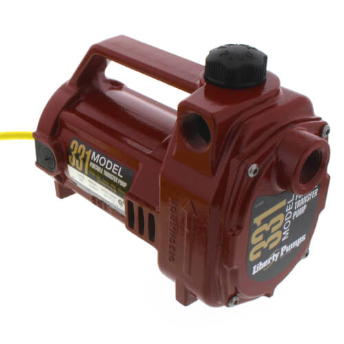 LIBERTY 331 Model 331 Heavy-Duty Portable Transfer Pump 1/2 HP 3/4 Brass Garden Hose Connectors 115V