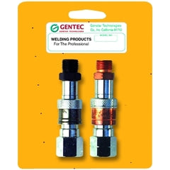 Gentec QC-RHPRSP Quick Connector Set Regulator-to-Hose Steel/Brass Fuel/Oxygen 9/16 in-18