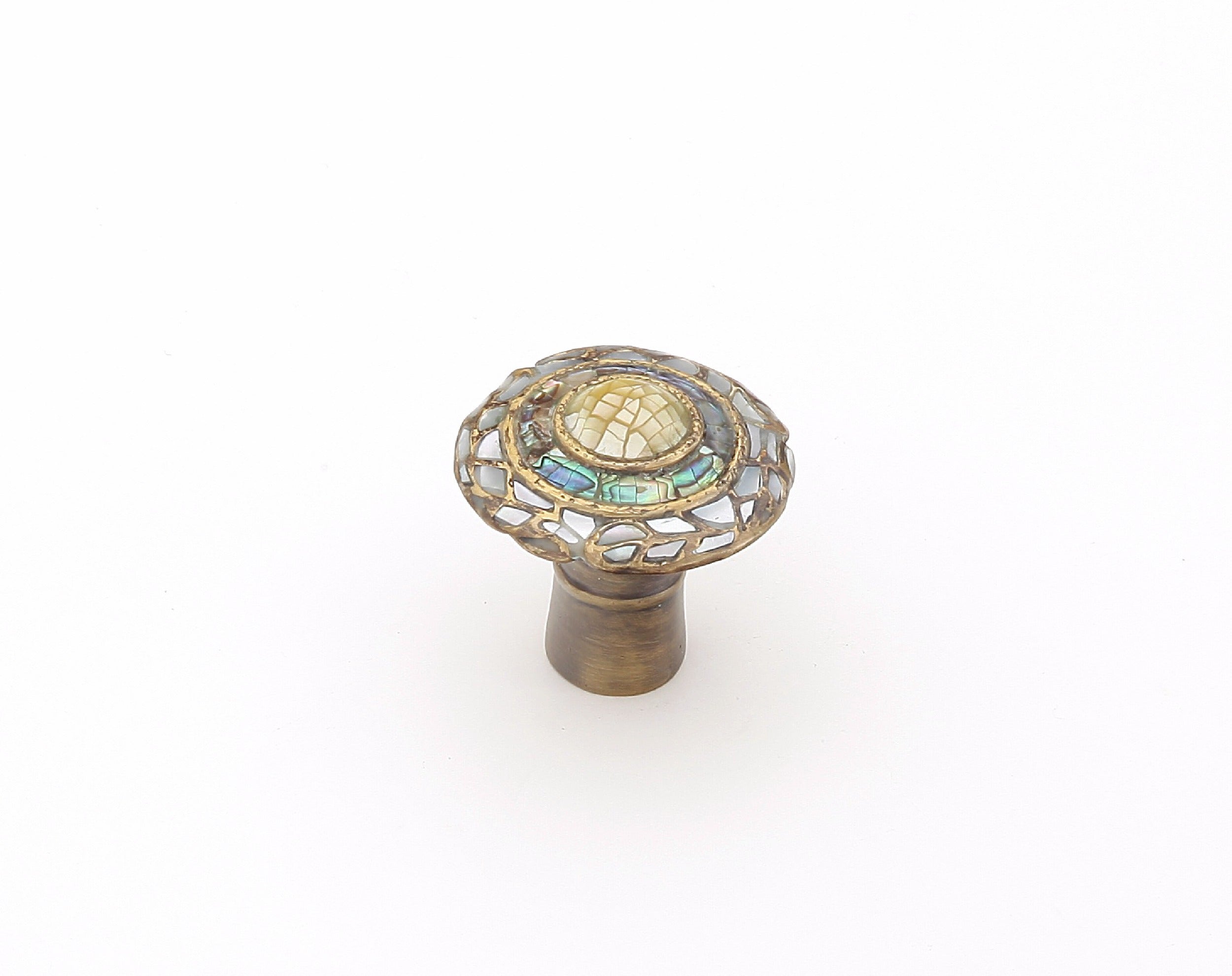 SCHAUB Schaub 650-AD Cabinet Knob Fair Isle Imperial Shell Aged Dover