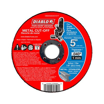 DIABLO Freud DBD050040101F Metal Cut-off Disc 5in 10 Pack
