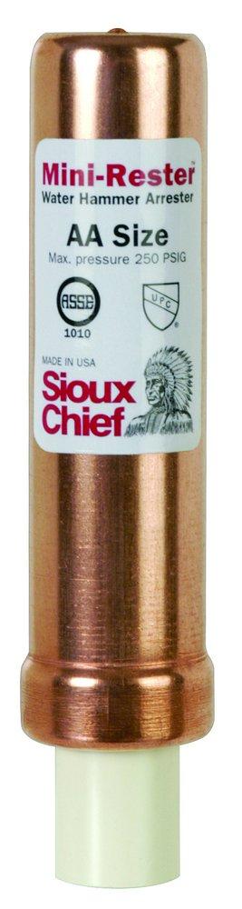 Sioux Chief 660-V82B Mini Rester 1/2 in. Copper and Plastic Male CPVC Water Hammer Arrestor