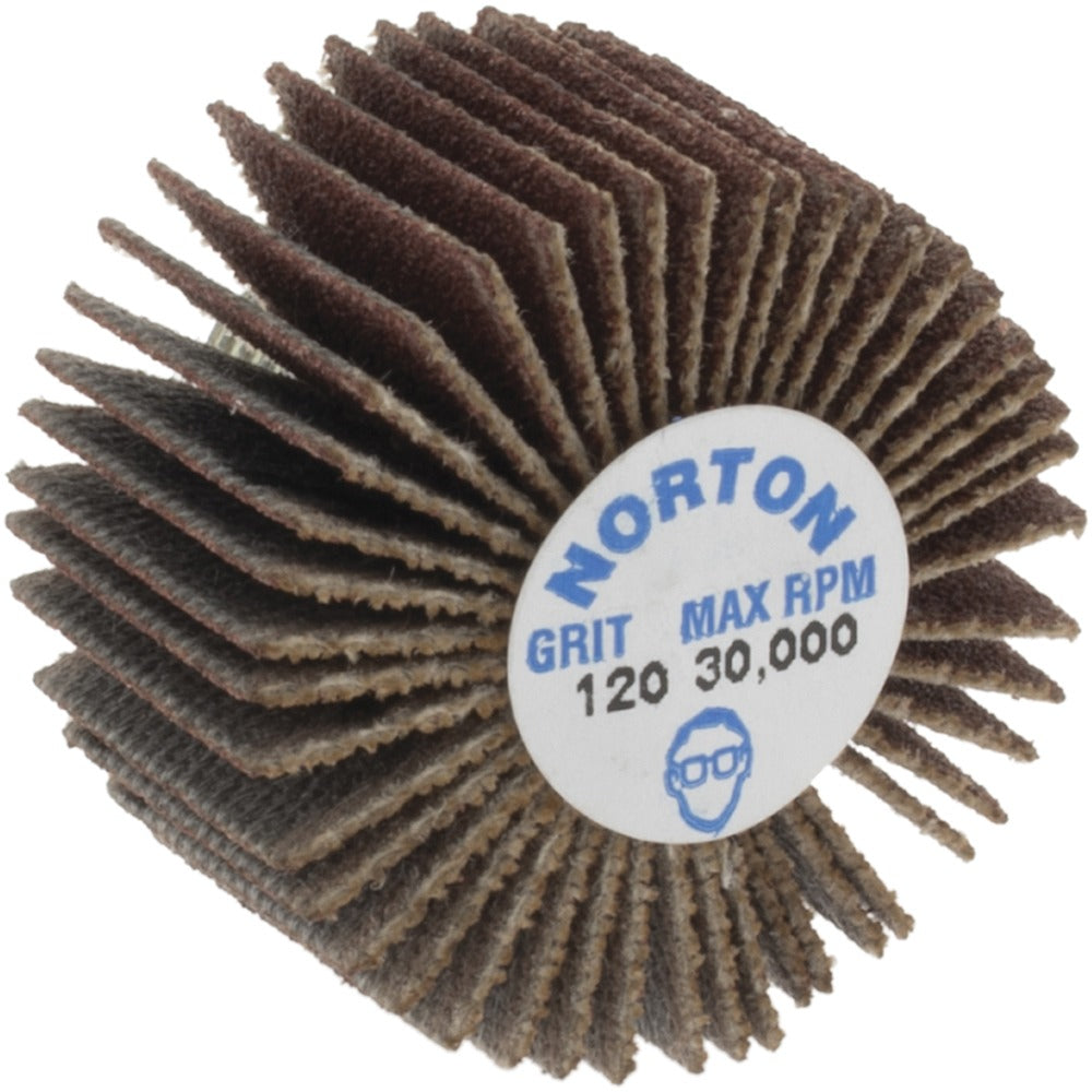 NORTON Norton 63642502626 Mounted Flap Wheel 120 Grit 1 Inch