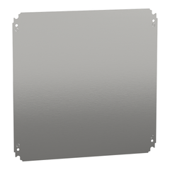 Schneider Electric NSYMM55 Plain Galvanized Steel Mounting Plate 17.7 Inch x 17.7 Inch