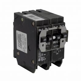 Eaton BRDC230250 Type BRD Quadplex Circuit Breaker, 120/240 VAC, (2) 30 Amp, (2) 50 Amp, 10 kAIC, 4-Pole