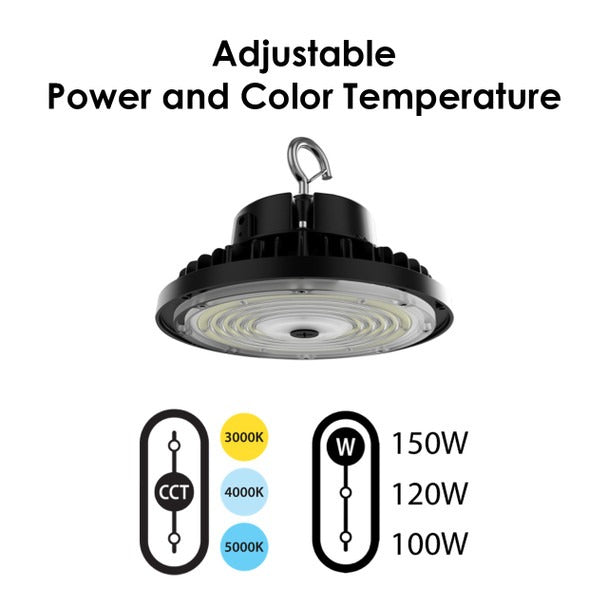 RAB LIGHTING Rab Lighting H15B H15 Field-Adjustable High Bay 150/120/100W (9.06 in) H15B