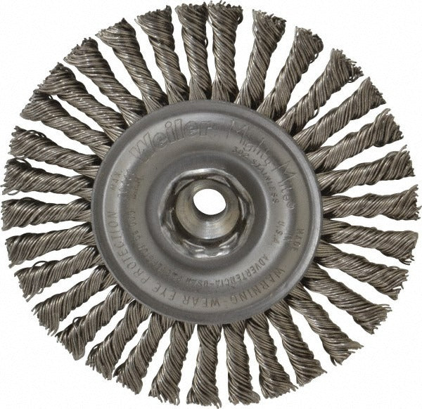 WEILER Weiler 94657 Knotted Wheel Brush 4 Inch Stainless Steel