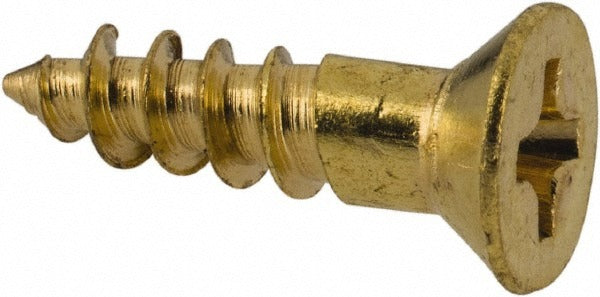 VALUE COLLECTION Value Collection R63264364 Flat Head Wood Screw No5 Brass