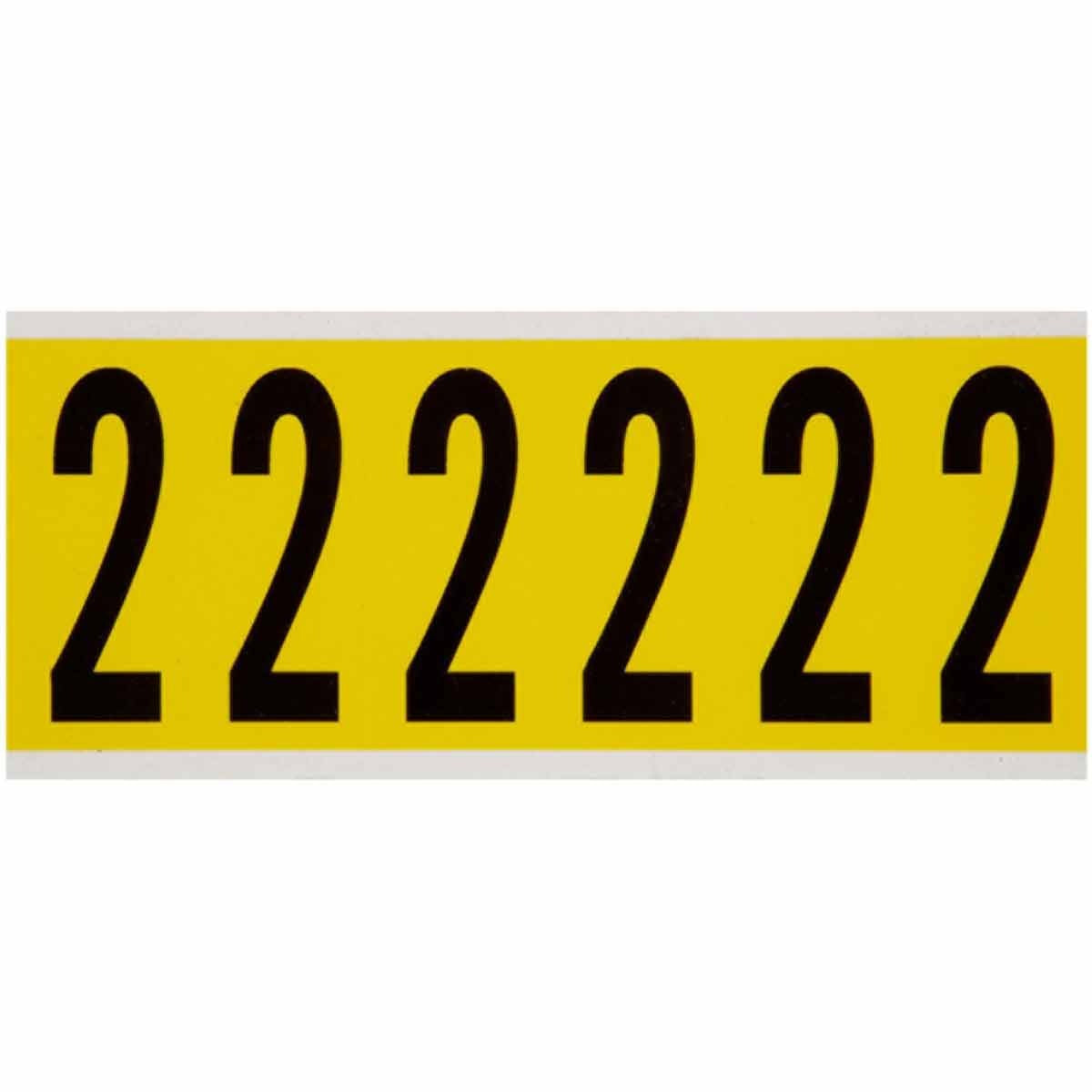 BRADY Brady 3450-2 34 Series Repositionable Number Label (3.5 x 1.5 in / Card of 6)
