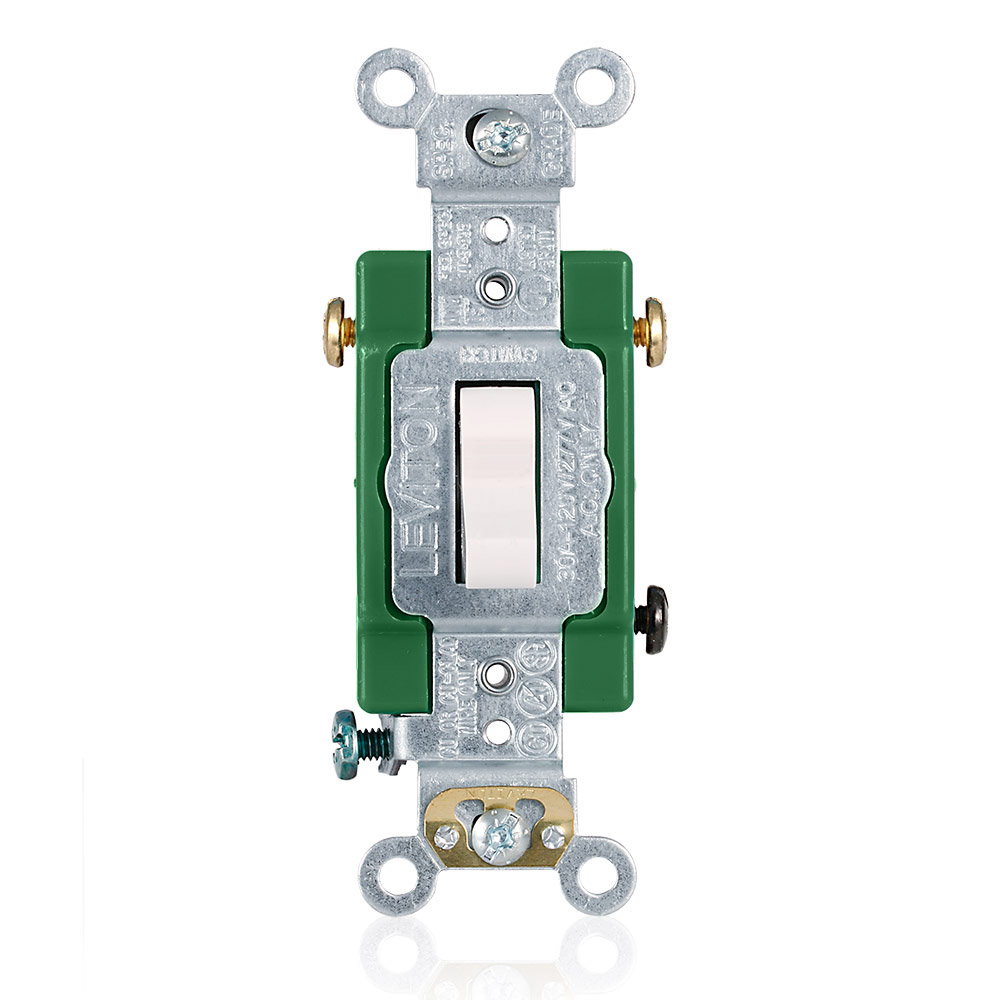 Leviton 3033-2W SM WHT SW 30 Amps