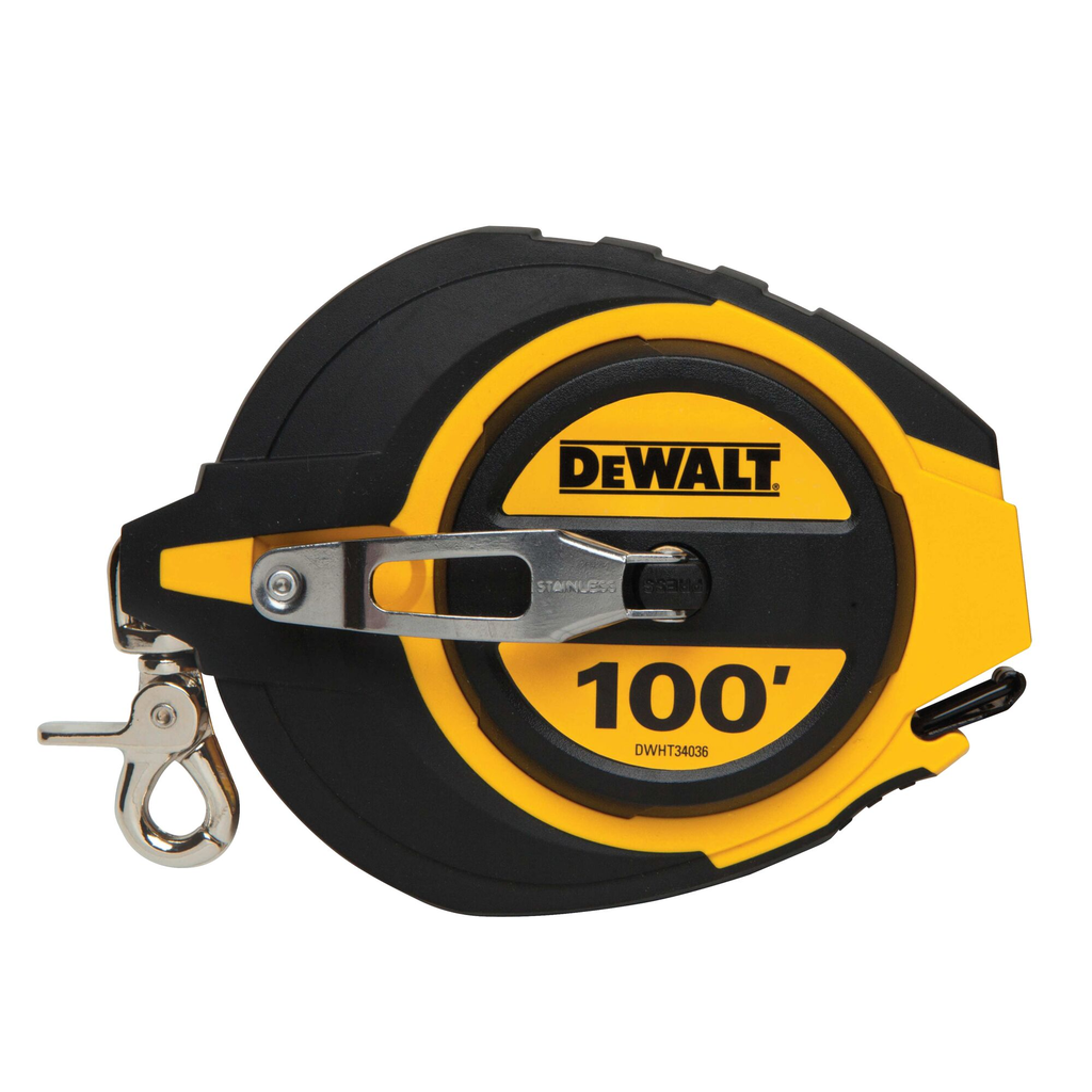 DeWalt DWHT34036 100 ft Steel Tape Measure Closed Case