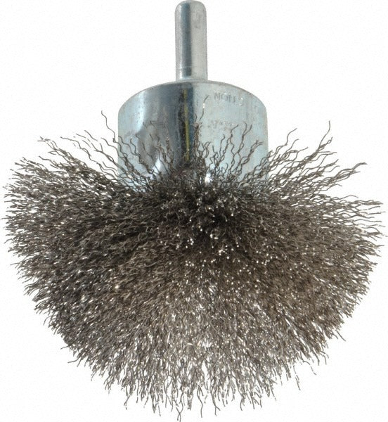 WEILER Weiler 90307 End Brush 3 in Stainless Steel Crimped Wire
