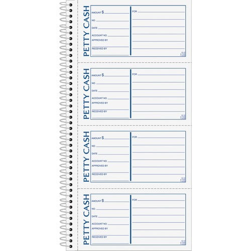 TOPS Tops TOP4109 Petty Cash Book Wirebound Carbonless
