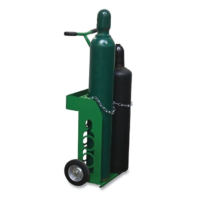 Saf-T-Cart 935-8B Cylinder Box Cart for Oxygen and Acetylene 11 in D x 22 in W x 40.75 in H 8 in Semi-Pneumatic Tires