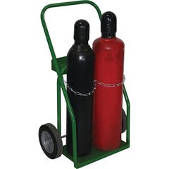 Saf-T-Cart CTR-110-1T Small & Medium Cylinder Cart, Holds 2 Cylinders, 9-1/2 in dia, 8 in Semi-Pneumatic Wheels