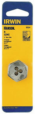 IRWIN Irwin 9324 8-32 Nc Hex Machine Screw Die 1 Inch Carbon Steel