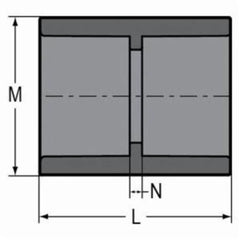 Spears 829-003 3/8 PVC Coupling Socket Sch80