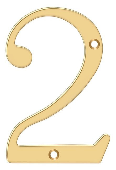 DELTANA Deltana RN4-2 4 Inch Solid Brass House Number