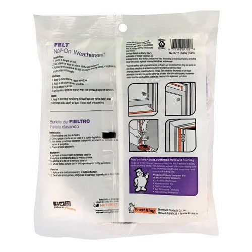 FROST KING Frost King S258/17H Felt Weatherstrip (Pack of 1)