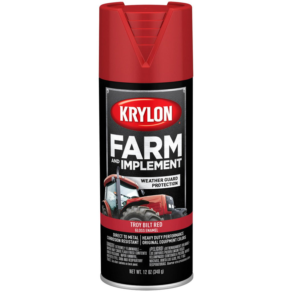 KRYLON Krylon K01960008 Farm Implement Spray Paint Troy Bilt Red