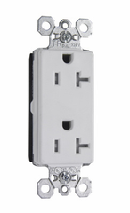 Legrand PTTR26362W Pass & Seymour PlugTail Tamper-Resistant Decorator Spec Grade Duplex Receptacle 20A 125V - White