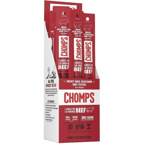 CHOMPS We Are the Chompians Llc CHSCB24 Bbq Beef Stick 24 Pack