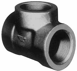 ASC ENGINEERED SOLUTIONS Anvil 0361120801 Black Tee 2-1/2 in Threaded Class 3000