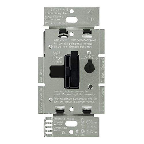 LUTRON Lutron AYFSQ-F-BL 3-speed Fan Control Single-pole 3-way Black