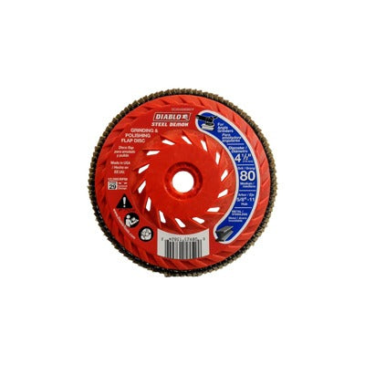 DIABLO Freud DCX045080B01F 4.5 in 80 Grit Hub Flap Disc 25 Pack