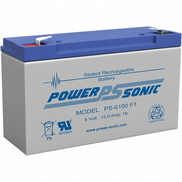 POWER-SONIC Power-sonic PS-6100F1 Lead Acid Battery 6V 12ah
