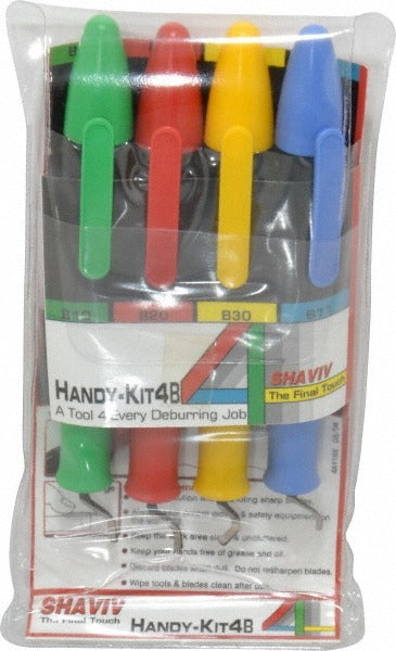 SHAVIV Shaviv 154-90042 Hand Deburring Tool Set 8 Pc Hss