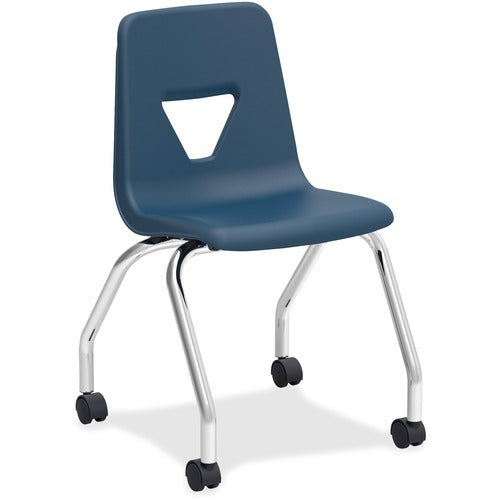 LORELL Lorell LLR99910 Mobile Student Task Chair Navy 2 Pack