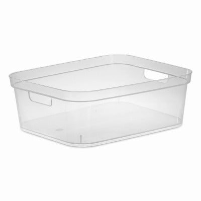 STERILITE Sterilite 13248608 Short Clear Storage Bin 8 Pack