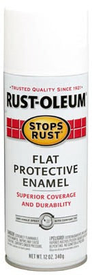 RUST-OLEUM Rust-oleum 7790-830 Flat White Spray Enamel 12 Oz