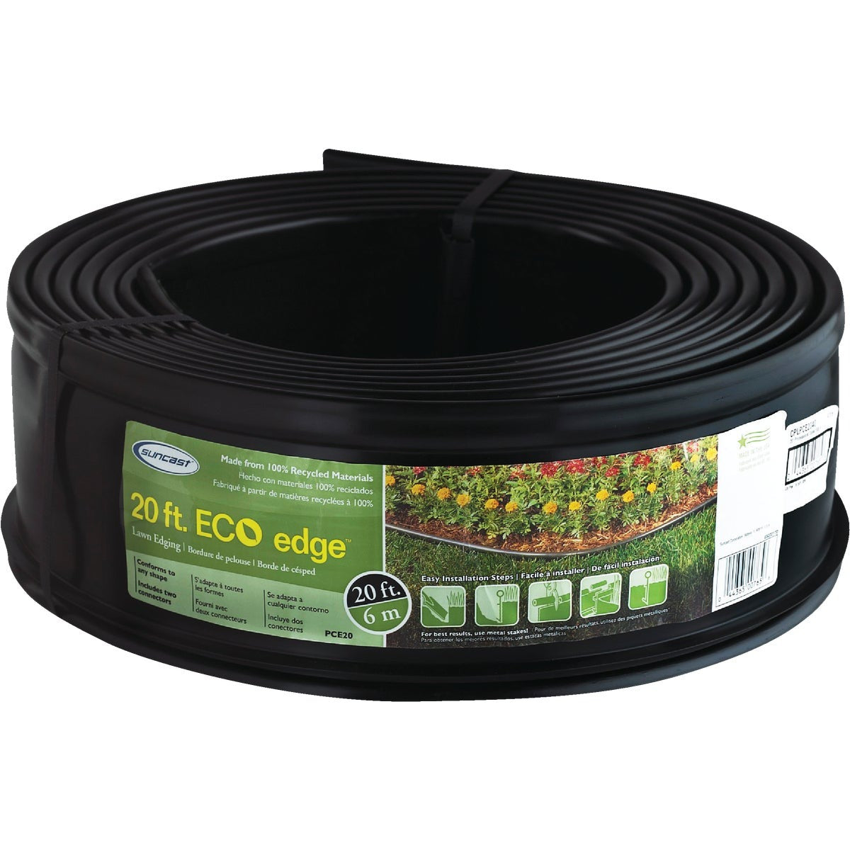 SUNCAST Suncast PCE2040 Landscape Edging 5 in X 20 Ft Black