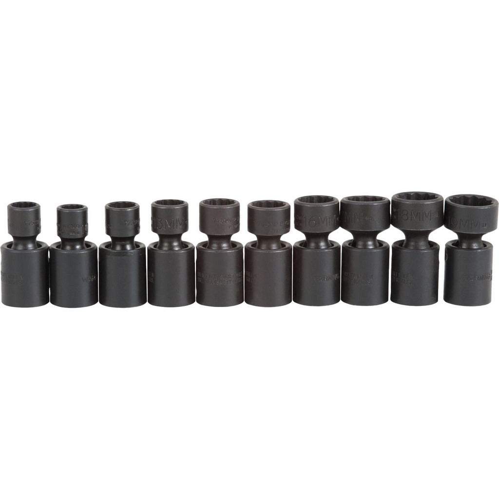 PROTO Proto J72137M Impact Socket Set 10 Pc 3/8 in Drive Metric