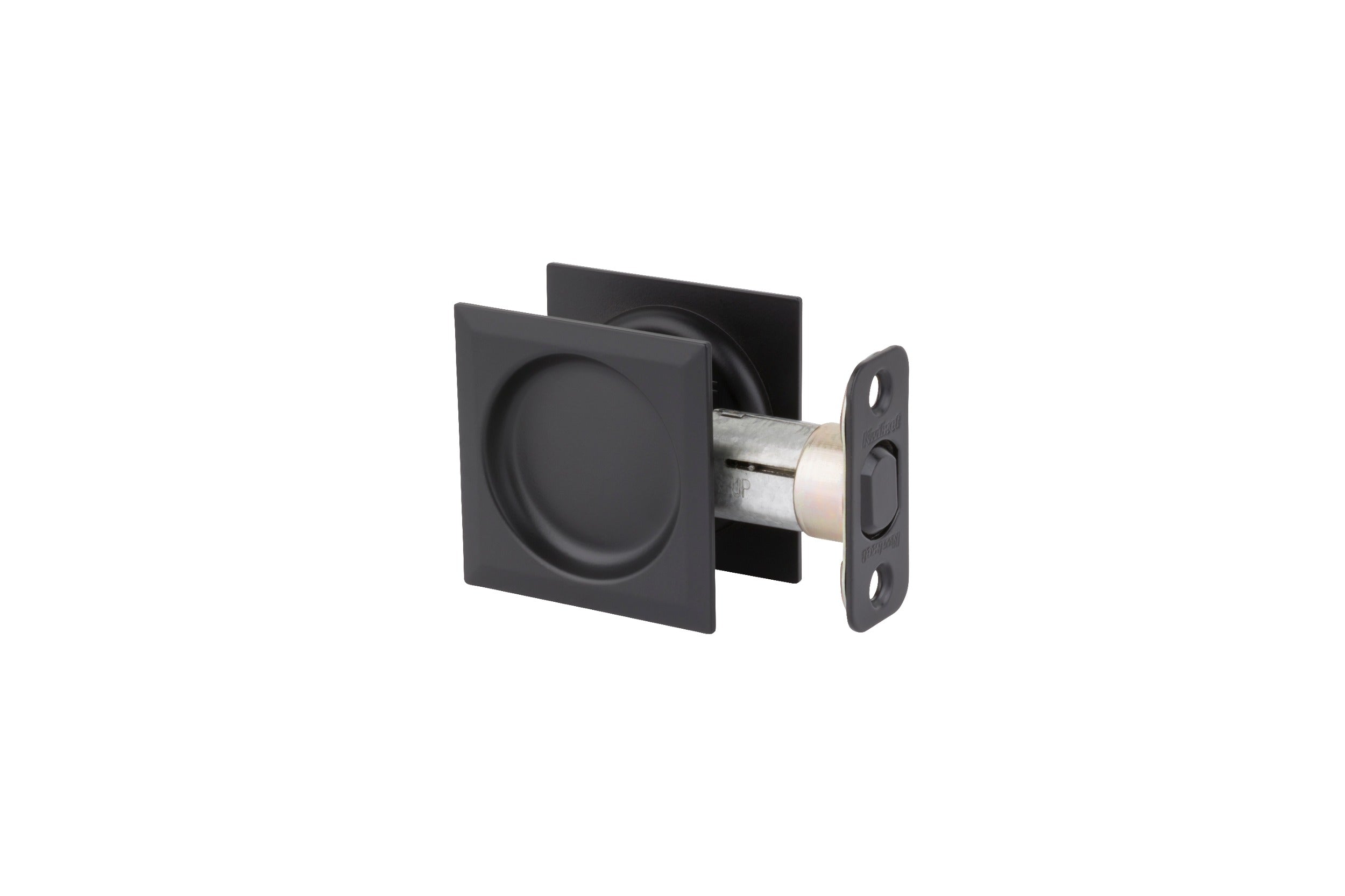 KWIKSET Kwikset 334SQT-514 Square Pocket Door Lock Matte Black