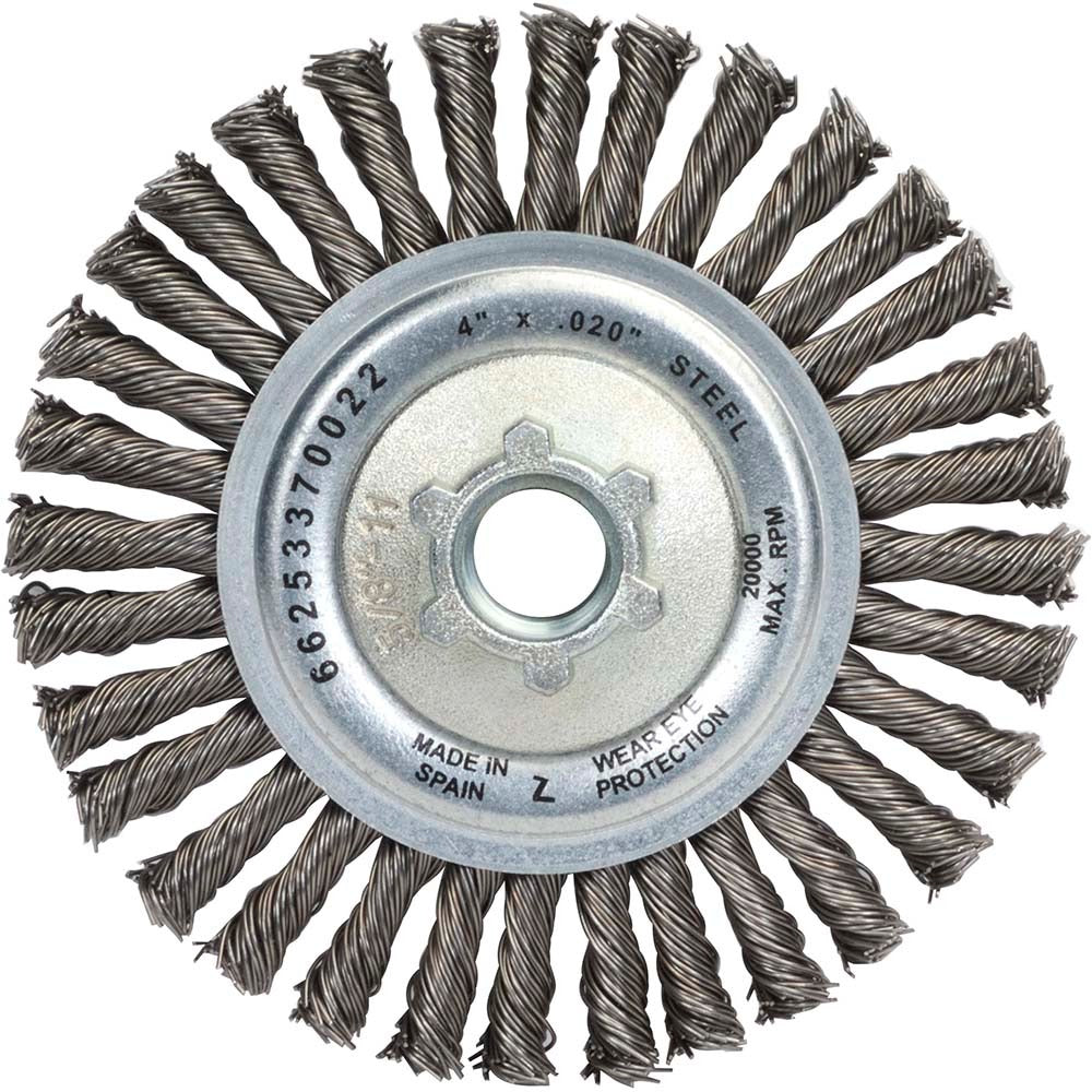 NORTON Norton 66253370022 Wheel Brush 4in Carbon Steel 20000 Rpm