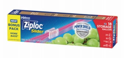 SC JOHNSON S C Johnson Wax 1354 Ziploc Gallon Slider Storage Bags