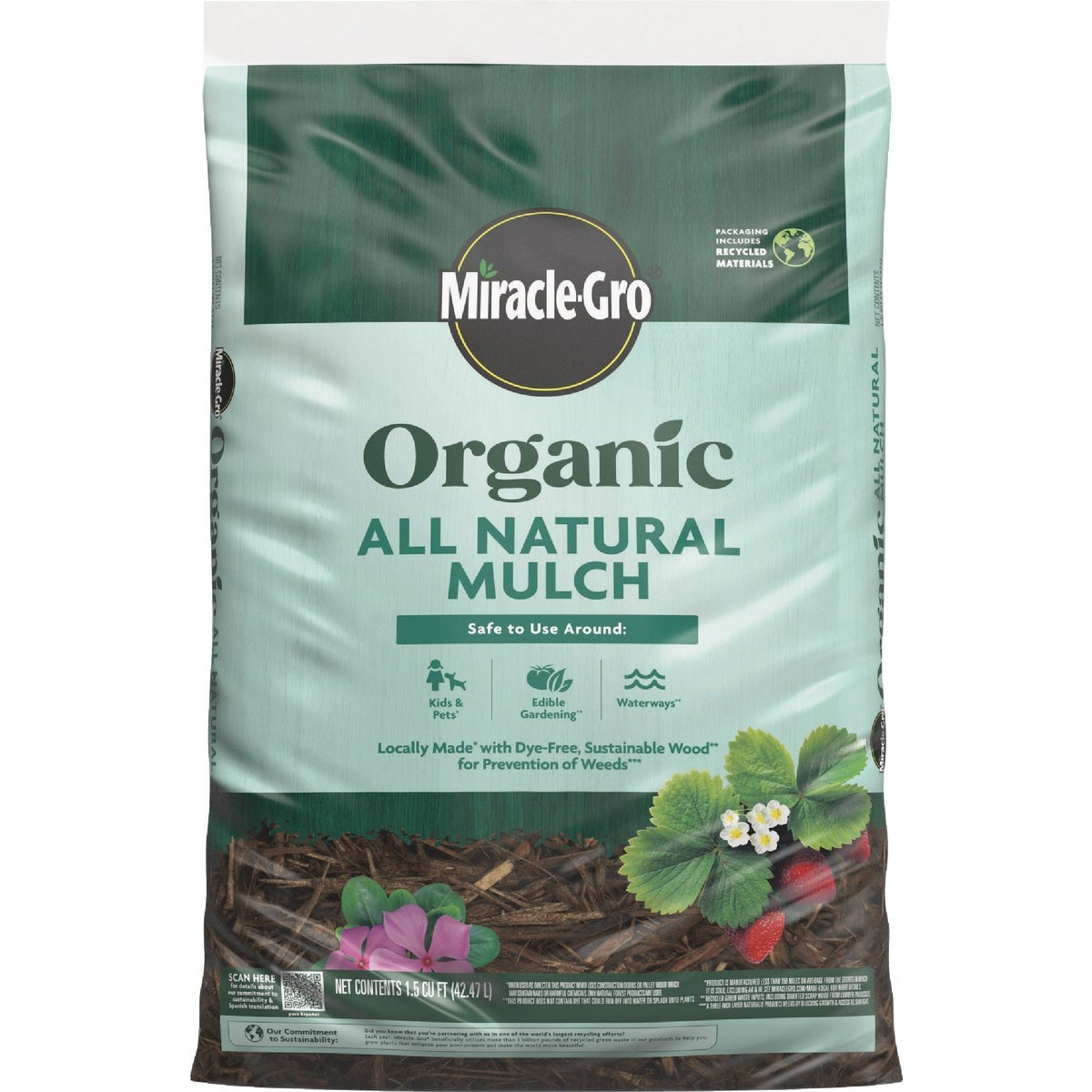 MIRACLE-GRO Miracle-gro 88559436 Organic Natural Mulch 1.5 Cu Ft