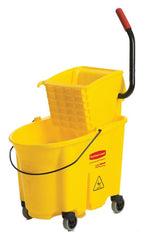 Rubbermaid FG758088YEL WaveBrake Wringer with 35 qt Bucket