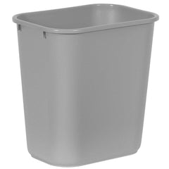 Rubbermaid FG295600GRAY Wastebasket - 28 qt - Rectangle Gray