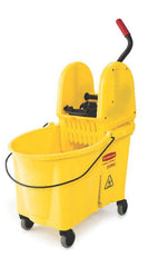 Rubbermaid FG757688YEL WaveBrake Bucket & Wringer - 44 QT Combo