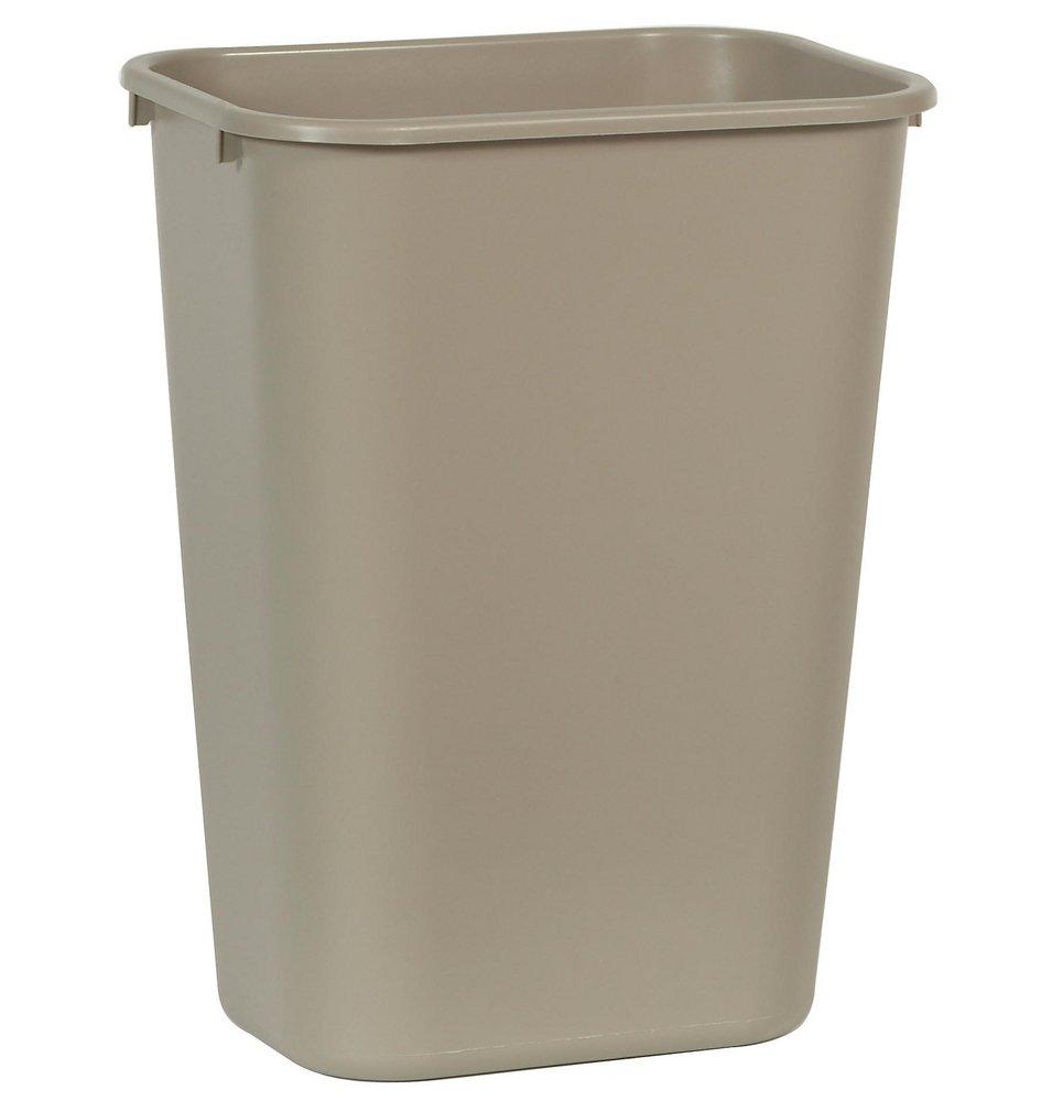 Rubbermaid FG295700BEIG Waste Basket Large Rectangular Trash Can 10 Gallon Replacement MPN