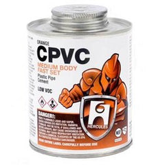 Hercules 60313 CPVC Cement Medium Body Fast Set 8 oz Container