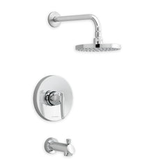 AMERICAN STANDARD T010502.002 Green Tea Chrome Pressure Balance Bath and Shower Trim Kit Less Valve