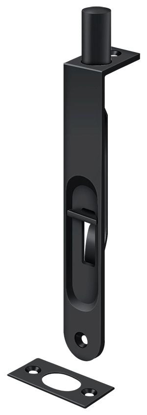 DELTANA Deltana 6FBR19 Flush Bolt Heavy Duty Round 6 in Black