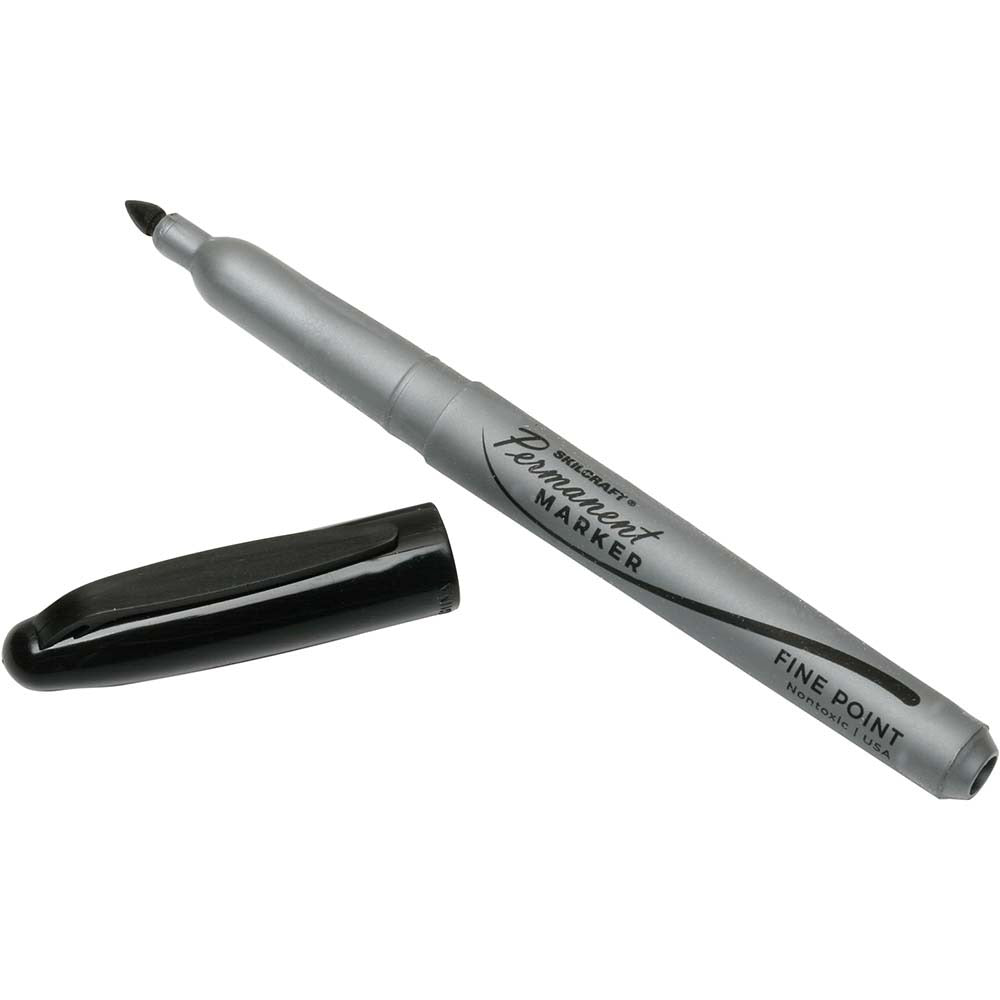 ABILITYONE Abilityone 7520000433408 Permanent Marker Fine Tip 12 Pack