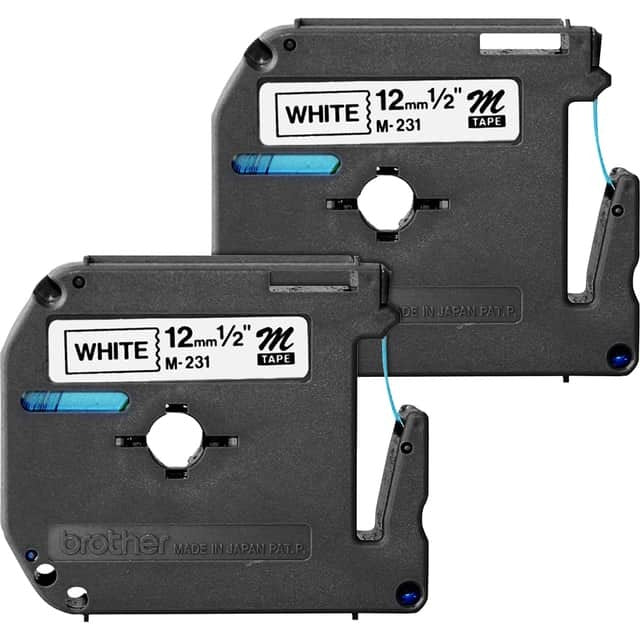 BROTHER Brother BRTM2312PK M Series Tape Cartridges (1/2 in w, 2 Pack)